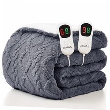 Heated Electric Blanket Queen Size-84"x90" Heating Blanket Queen 84" x 90" Grey