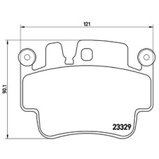 Satz Bremsbeläge Bremsklötze hinten für Porsche 911 996 Carrera GT 980 | 2401