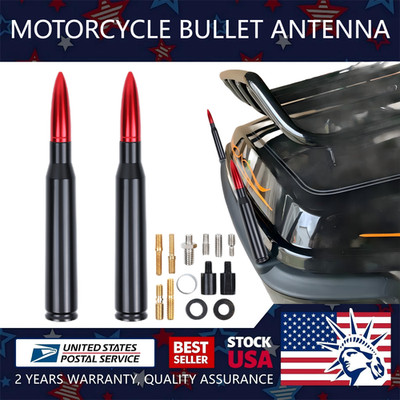 MOTORCYCLE 5.3'' 50CAL BULLET ANTENNA MAST RADIO AM/FM FITS FOR HARLEY DAVIDSON