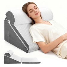 Bed Wedge Pillow 10 in 1 Folding Memory Foam Sleeping Support Pillow with
