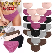 1/2/5PC Womens Period Cotton Panties Leakproof Menstrual Underwear Briefs Panty