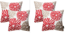 Throw Pillow Covers, Pillows Covers 18x18 Inch Set of 4, Dahlia, Pack of 4 