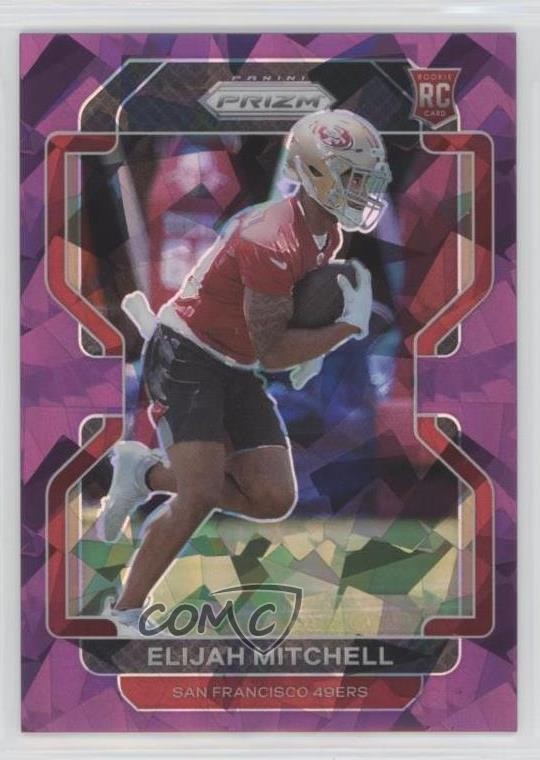 2021 Panini Prizm Rookie Purple Ice Prizm 122/225 Elijah Mitchell #399 0hh2