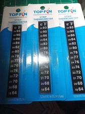 Aquarium Thermometer Sticker 3 PCS Fish Tank Temperature Strip NEW In Package