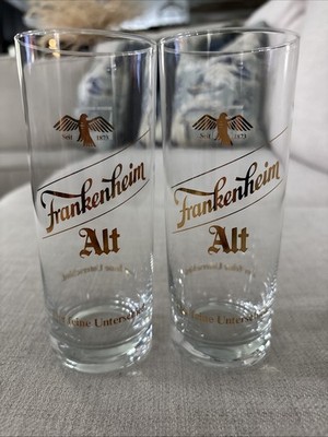 Frankenheim Alt 0.3L Set Of 2 Beer Glasses Germany Seit 1873 Breweriana