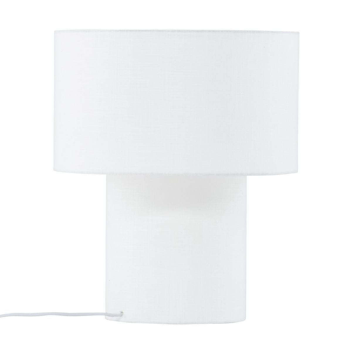 Lampe à poser cosy Globia 40cm blanche pour éclairer un coin lecture