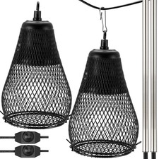 2 Pcs Reptile Heat Lamp Cap Reptiles Anti-Scald Lampshade with Power Switch a...