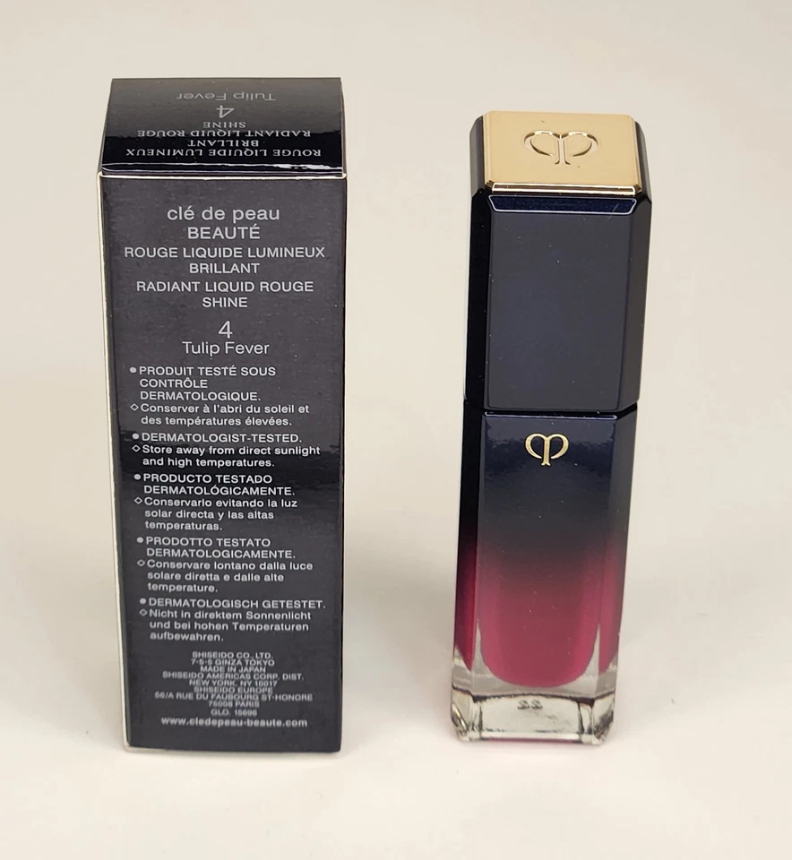 Cle de Peau Beaute líquido rojo brillo 4 FIEBRE DEL TULIPÁN tamaño completo nuevo en caja Foto 3 de 4