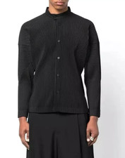 Homme Plisse Issey Miyake pleated stand collar long sleeve jacket Size1.2.3.4