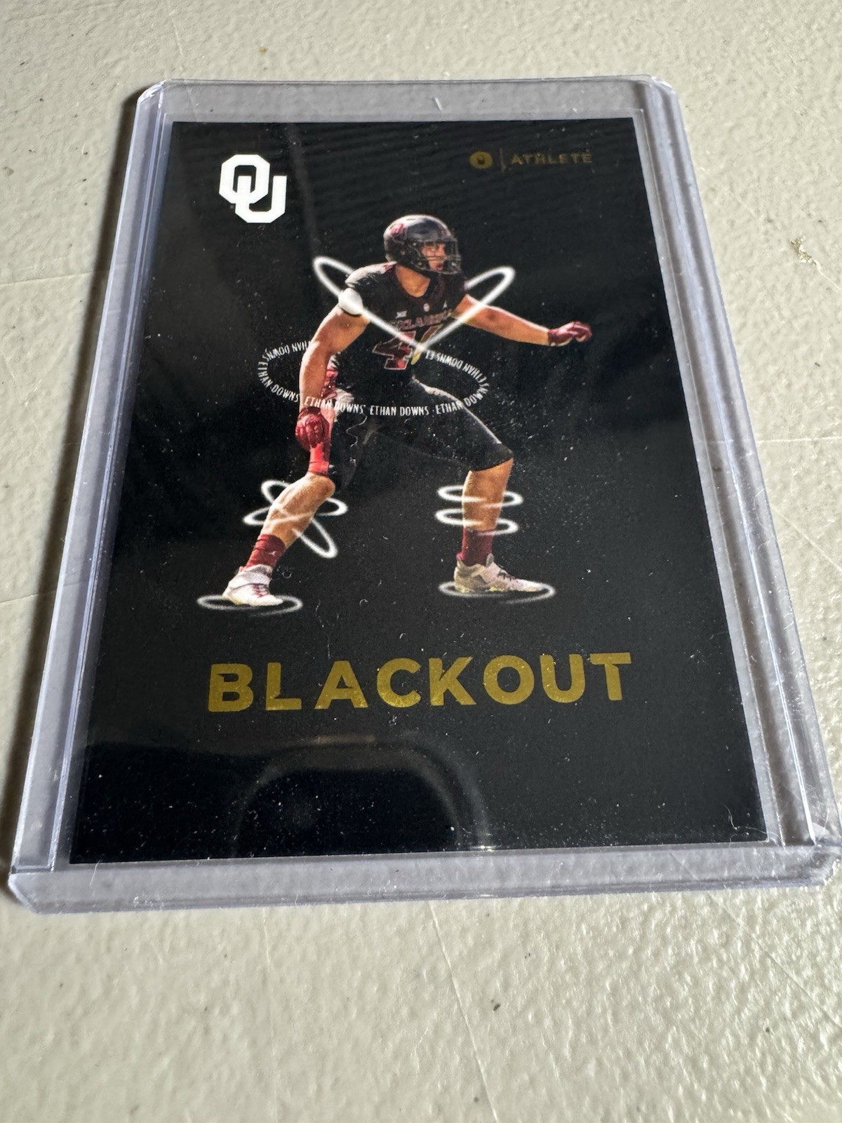2023 Onit Gold Blackout Ethan Downs Oklahoma Sooners Football