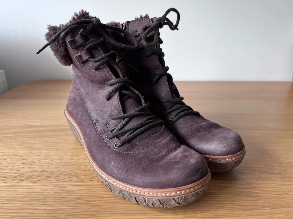 El Naturalista Myth Yggdrasil Brown Nubuck Leather Wedge Ankle Boots EU 41 UK 7 - Image 3 of 4