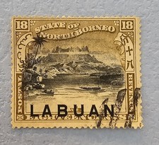 1897 Labuan State Of North Borneo 18 Cent Stamp