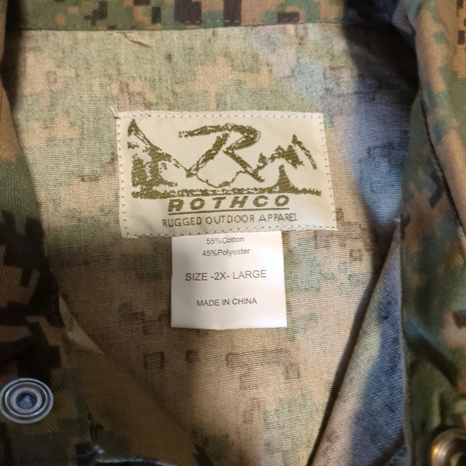 Rothco Camoflauge Coveralls Mens 2XL  Hunting Military style camo. NWT - Image 3 of 4