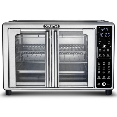 Gourmia French Door 6-Slice Digital Toaster Oven Air Fryer, Stainless Steel