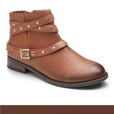 Vionic County Lona Orthotic Women's Brown Ankle Boots. Sz 10