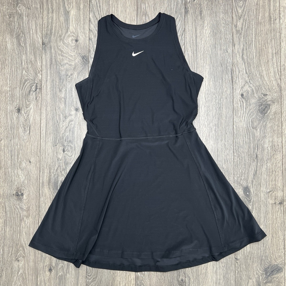 black rosette dress Black Mini Dress