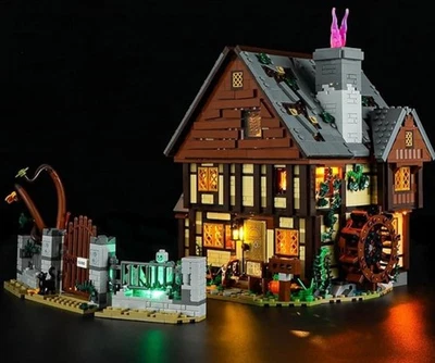 Yeabricks 21341 Disney Hocus Pocus: The Sanderson Sisters’ Cottage LED lighting