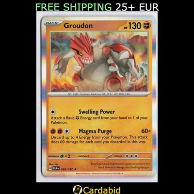Groudon - - PAR #093/182 SV04: Paradox Rift Holo Uta NM