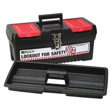 Brady 105906 Lockout Tool Box, Polypropylene, 16-13/64" Width, 7-13/16" Height