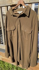 Vintage 80's L.L.Bean Brown Fleece Button-Up Shirt XL Tall - Made In USA