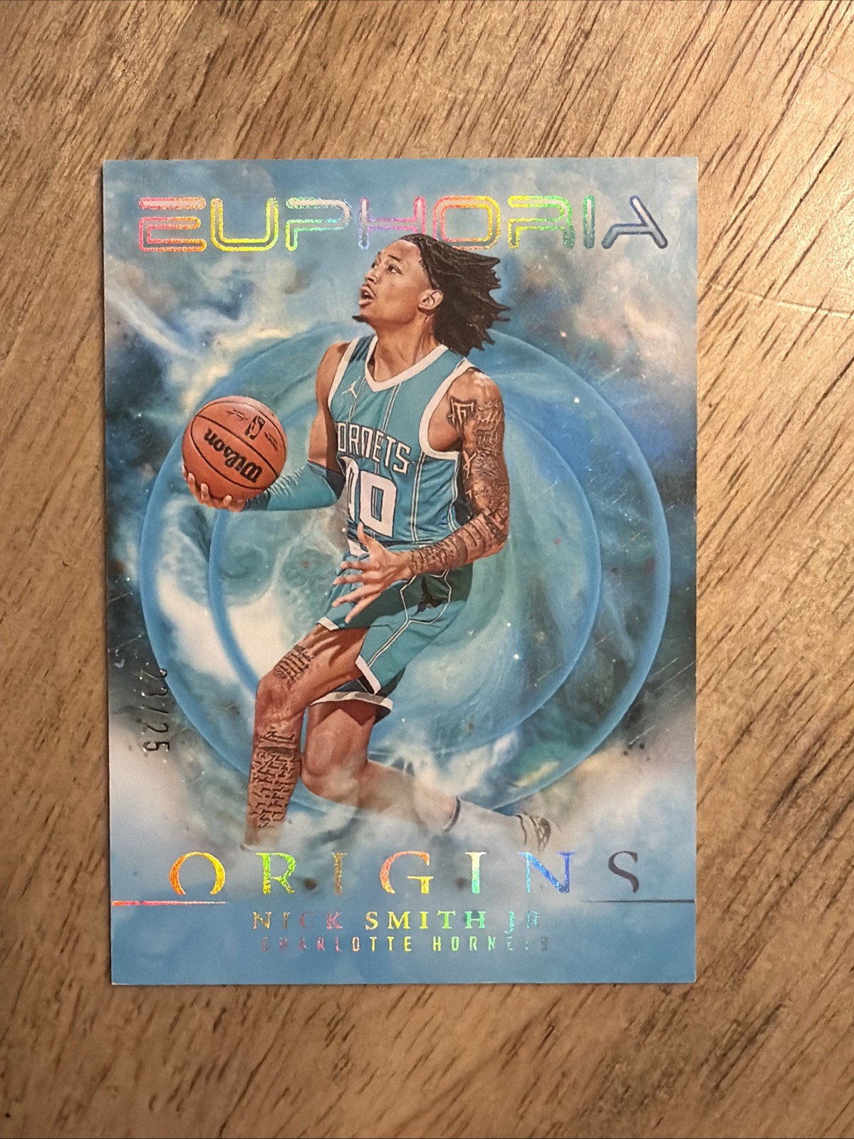 Nick Smith Jr. 2023-24 Panini Origins Euphoria #11 Turquoise /25 Hornets