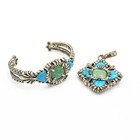 Carolyn Pollack Sterling Turquoise 6.75-7.25" Bracelet Pendant Lot of 4 #S5609-1 — photo 6
