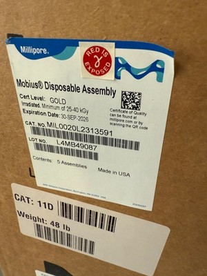 Merck MILLIPORE MOBIUS Disposable Assembly MIL0020L2313591 GOLD