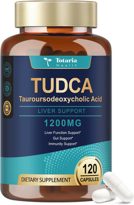 TUDCA Bile Salts 1200mg (Tauroursodeoxycholic Acid), Plant-Based Formula 120Caps