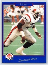 1991 JOGO CFL Deatrich Wise British Columbia Lions #169
