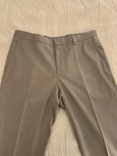Hugo Boss Slim Fit Light Tan 100 Wool dress slacks, size 34R