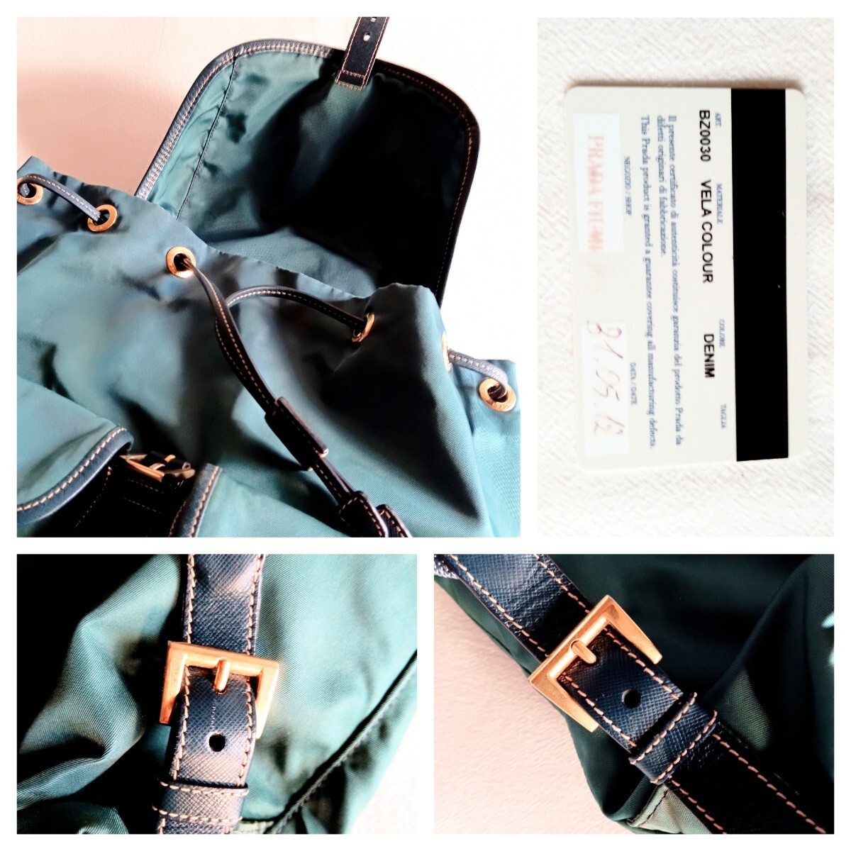 Excellent Condition PRADA BZ0030 Nylon Leather Backpack Bag Women s Men s from j thumbnail 9