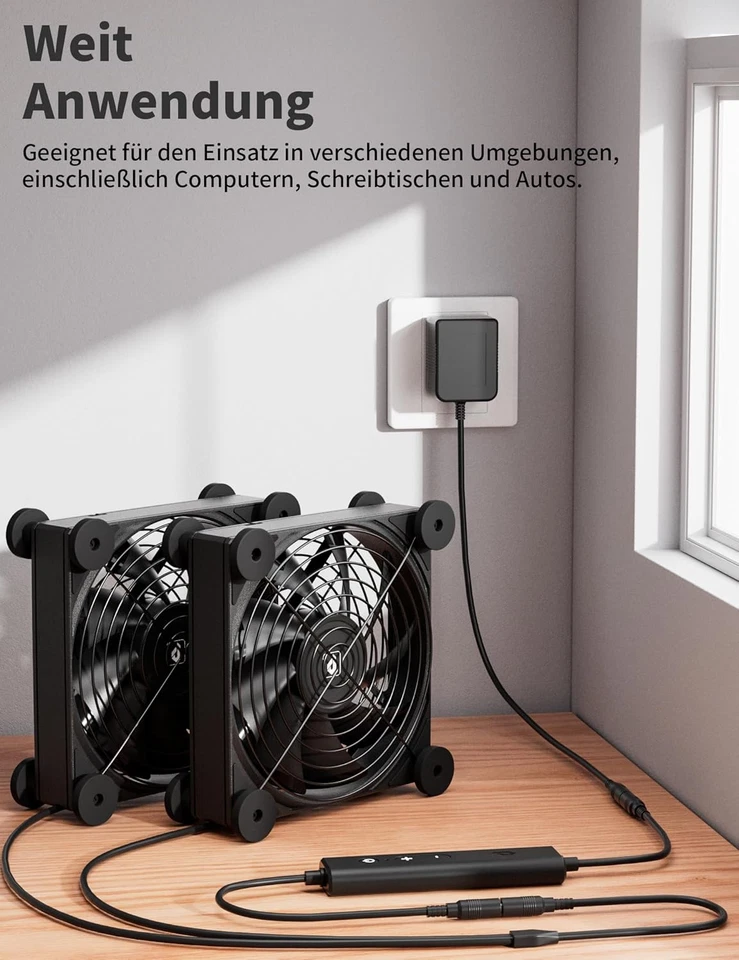 upHere gaming AC 220V PC Lüfter,120 x 25mm Lüfter PC,Dual Kugellager mit 5 Einst - Bild 4 von 4