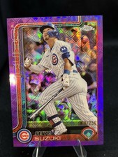 2025 Topps Chrome Logofractor SEIYA SUZUKI #210 Purple Refractor /250 CUBS