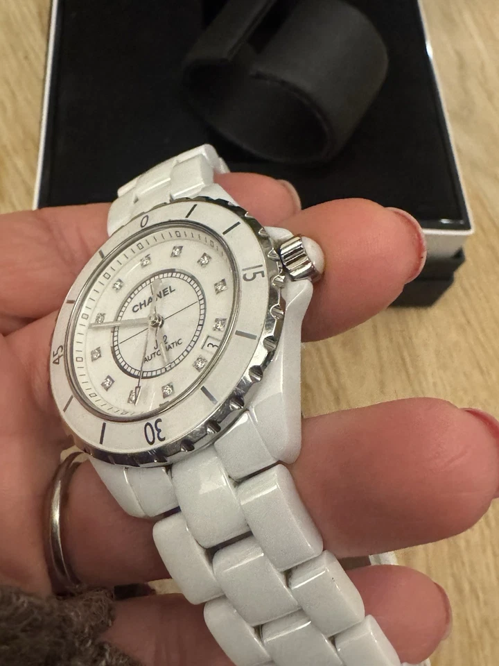 Reloj Chanel J12 H1629 38mm Automático Diamante Cerámica Genuino Foto 4 de 4