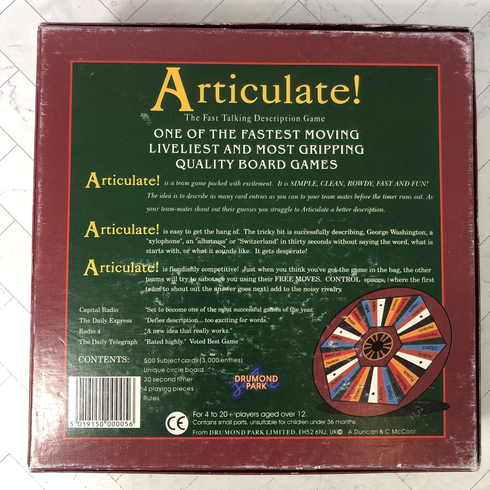 ARTICULATE Drumond Park The Fast Talking Description Board Game - 100% Complete - Image 3 of 4