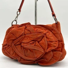 Beautiful Item Yves Saint Laurent Rive Gauche Nadja Shoulder Bag Flower Orange