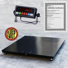 Pallet Scale 4x4 Heavy Duty 48"x48" Floor Scale 5,000 lb NTEP with Cal-Certifica