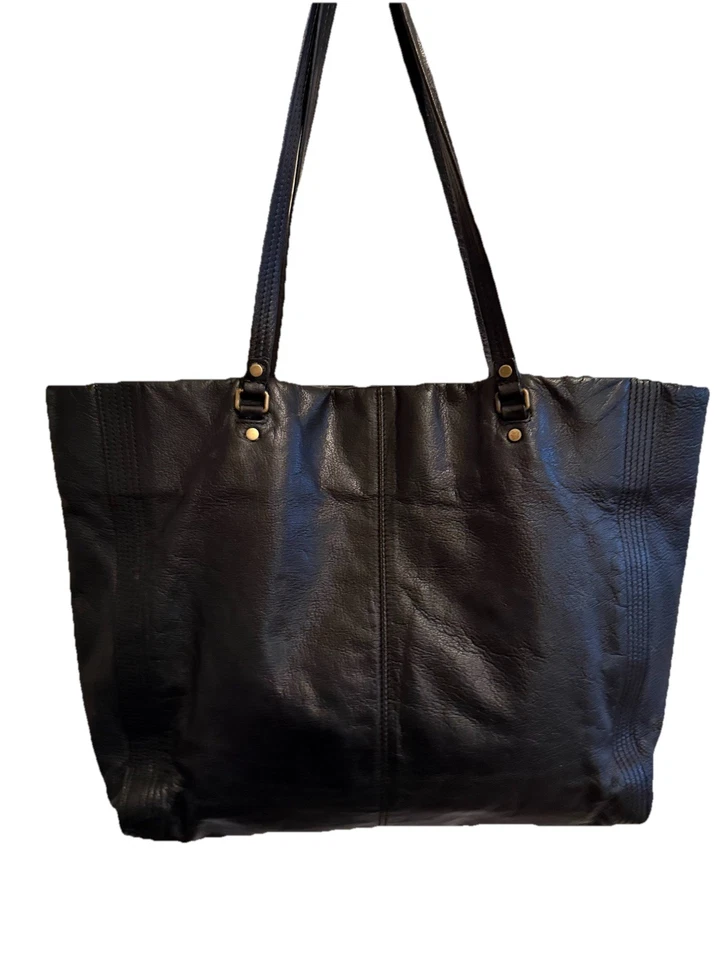 Vintage and Rare Lanvin Black Calfskin Leather Shopper Tote Gold Plated Turnlock - Image 2 of 4
