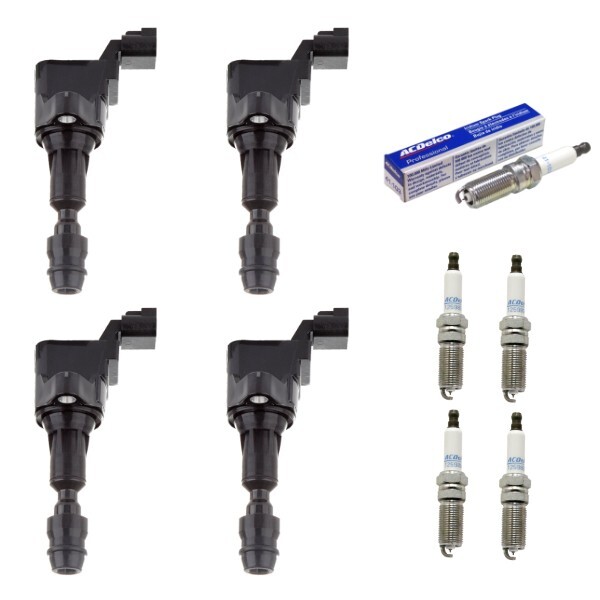 New Set of 4 Ignition Coil  ACDelco Spark Plug for Chevrolet/Pontiac/Saturn L4