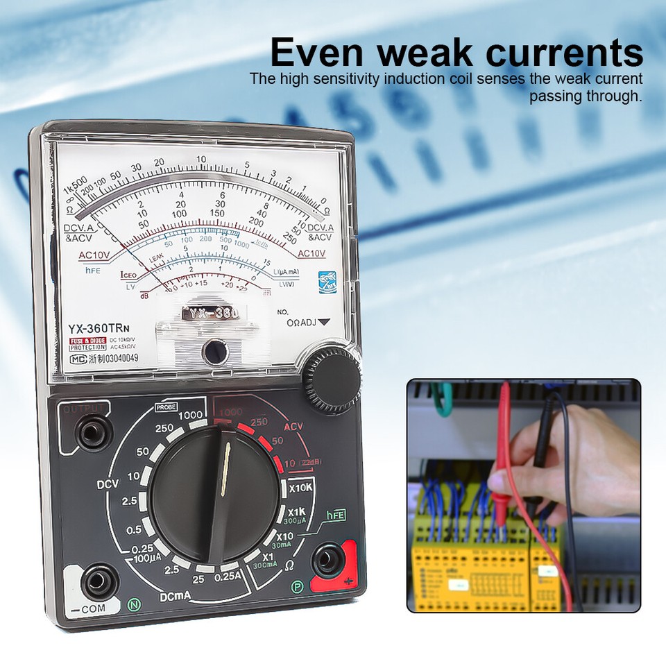 YX-360TR N Analogue Meter Multimeter Multitester Fuse Diode Protection ...