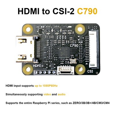 HDMI IN to CSI C0779 Expansion Board HDMI to CSI-2 C790 Module For Raspberry Pi