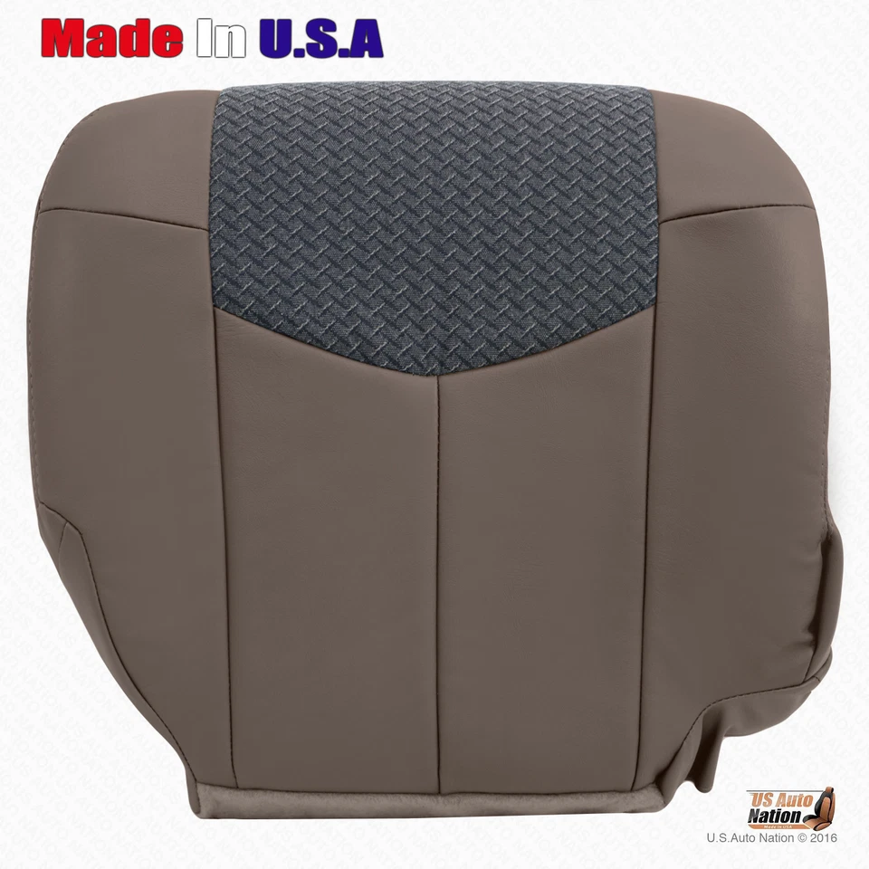 Cubierta de asiento de cuero/tela para conductor y pasajero Chevy Avalanche 2002 bronceado Foto 3 de 4