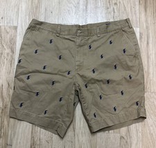 Polo Ralph Lauren Shorts Chino Classic Fit 9" All over Embroidery Pony Sz 40