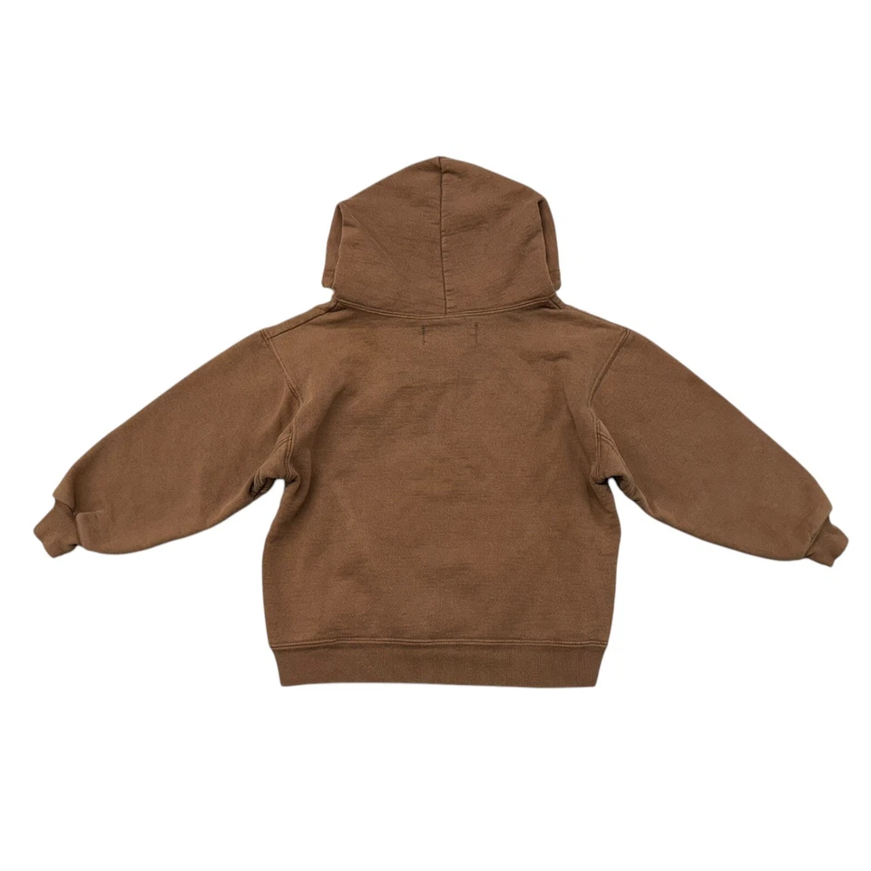 Sudadera con Capucha Bordada Vintage Y2K Timberland Viento Agua Tierra Cielo Marrón Niños Talla 4 Foto 2 de 4