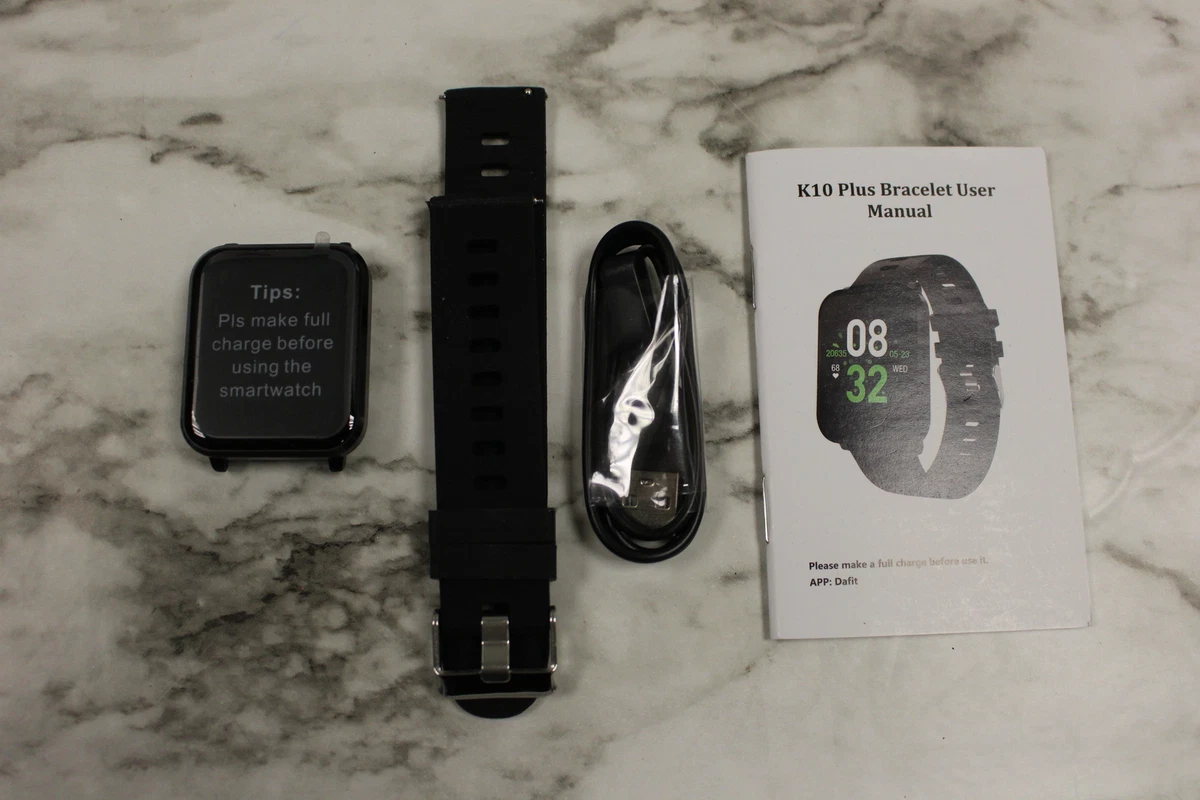 K10 Fitness Smart Watch For Working Out Black New