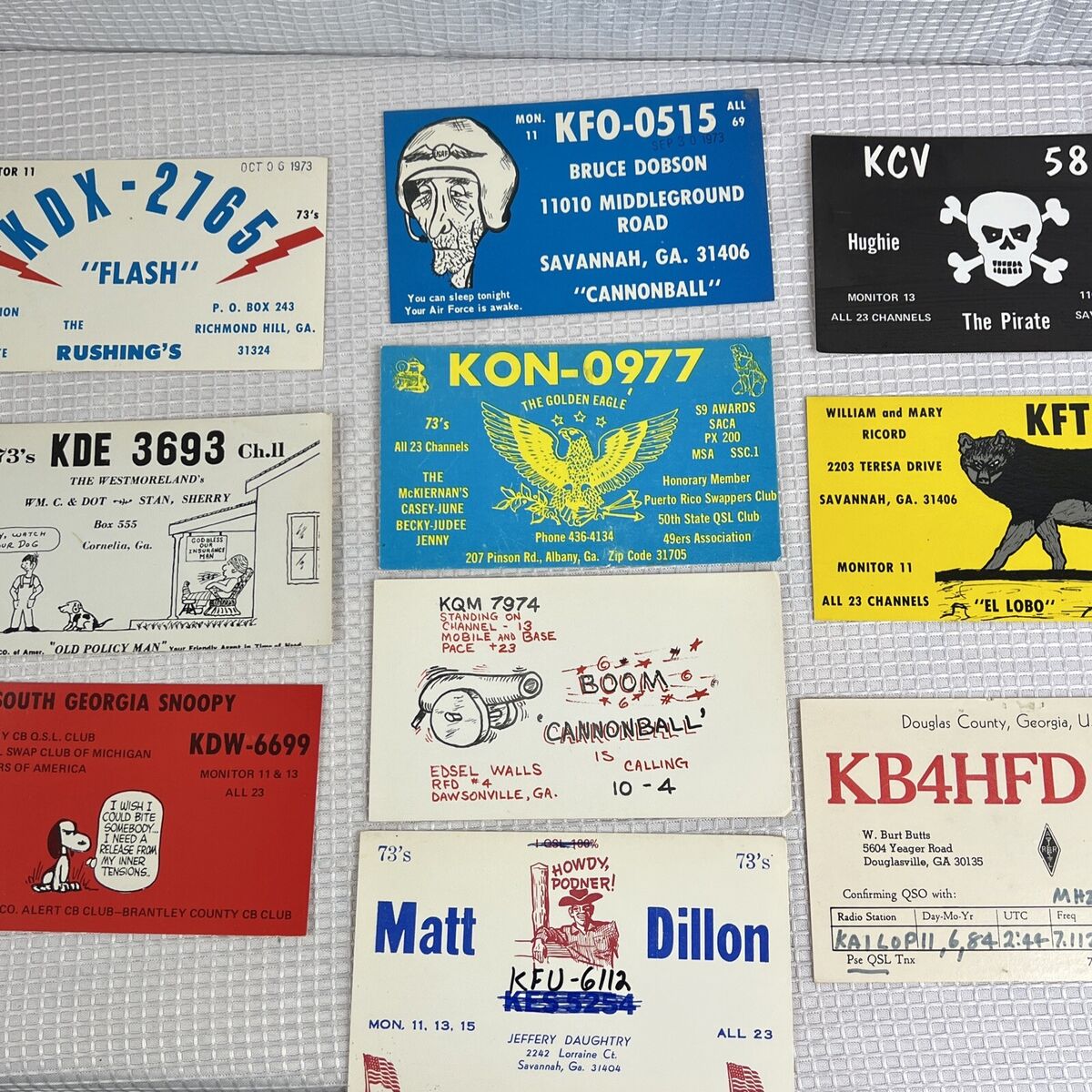 Vintage QSL Radio Cards Lot Amateur Radio QSL Cards Lot Georgia QSL Radio Cards eBay