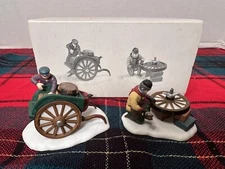 Dept 56 Heritage Village C. Bradford, Wheelwright & Son Set 2 #5818-1 SALE