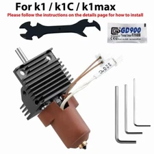 For Creality K1/K1C/K1 Max 3D Printer Hotend Kit Extruder 0.4mm Nozzle Replace