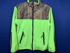 Trail Crest 100% Polyester Full Zip Women's Jacket- Sz Medium Camouflage & Green