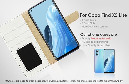 ( For Oppo Find X5 Lite ) Wallet Flip Case Cover AJ23407 Blue Eye Leopard - Picture 7 of 7